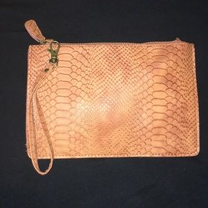 Brown Leather Clutch